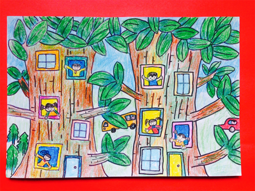 現(xiàn)外象湖校區(qū)開展《舞動(dòng)畫筆 秀出自我》為主題的繪畫比賽活動(dòng)