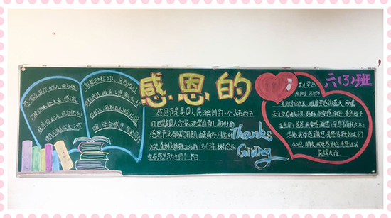 南昌現(xiàn)代外國語學校（象湖校區(qū)）開展“與愛同行，學會感恩”主題教育月活動--黑板報比賽