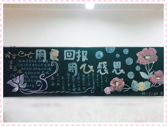 南昌現(xiàn)代外國語學校（象湖校區(qū)）開展“與愛同行，學會感恩”主題教育月活動--黑板報比賽